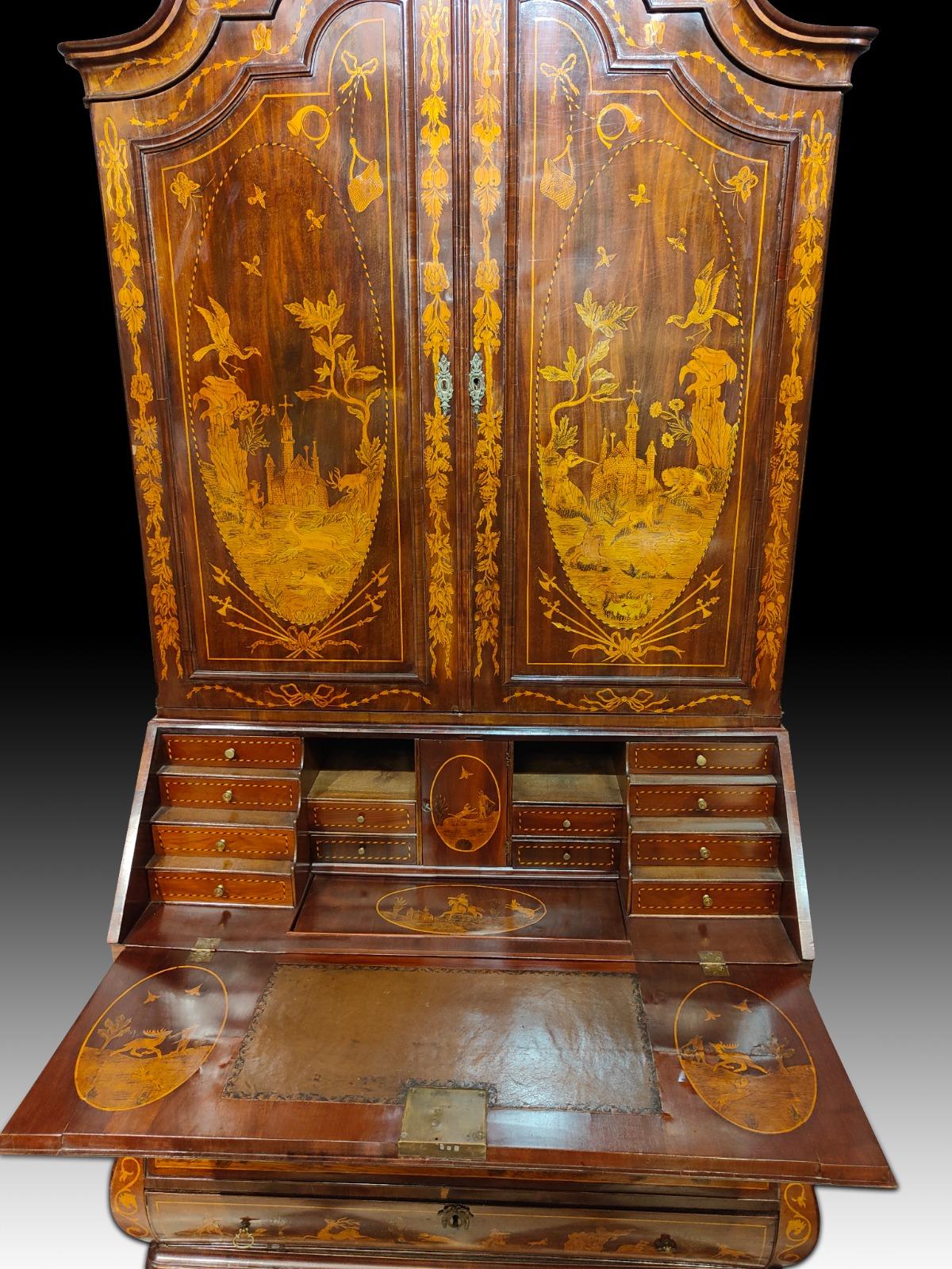 Bureau Bookcase C 1720 Flemish Bookcase 18th Century For Sale 2