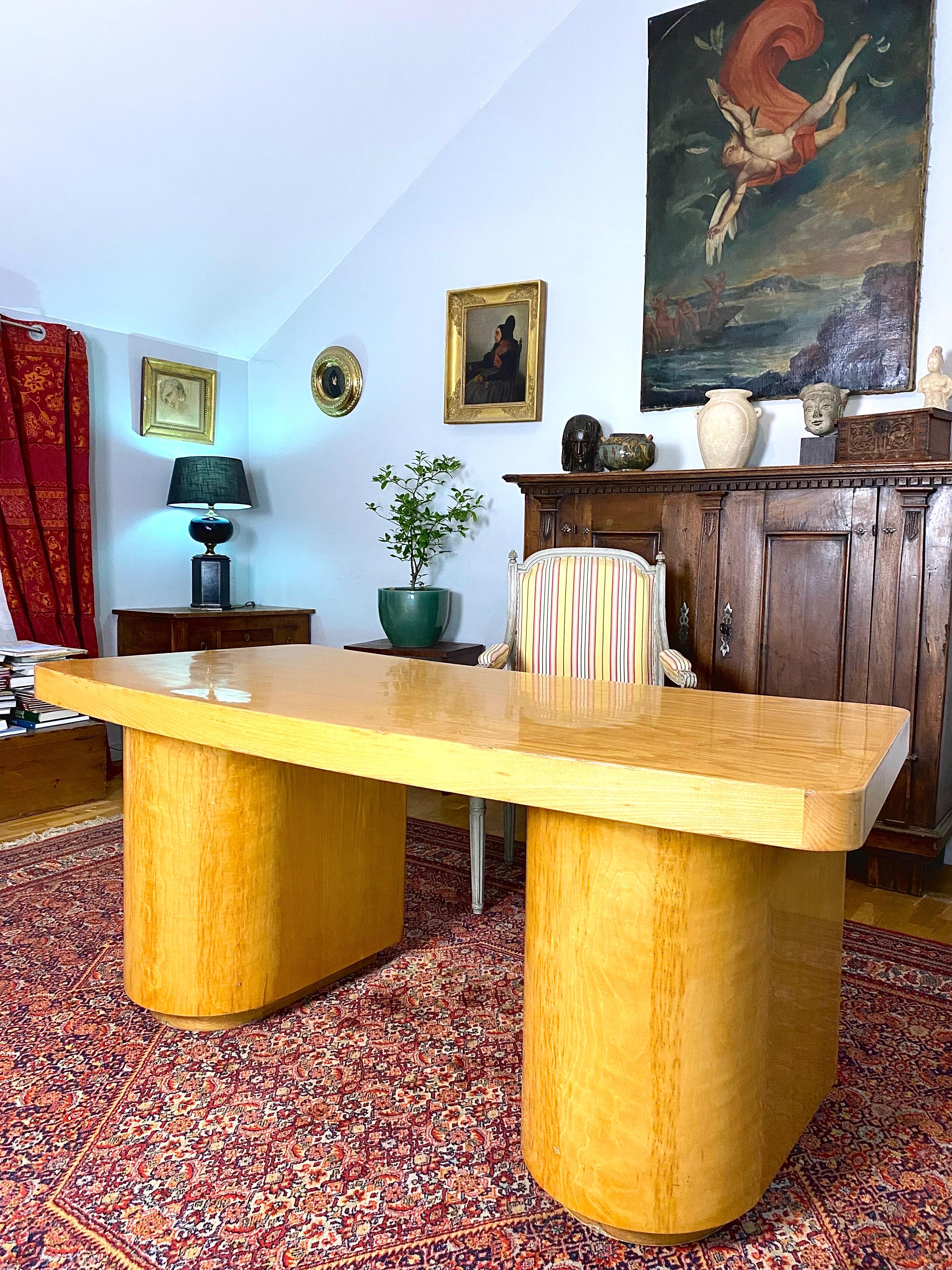  Art Deco Boomerang Desk Circa 1940 For Sale 6