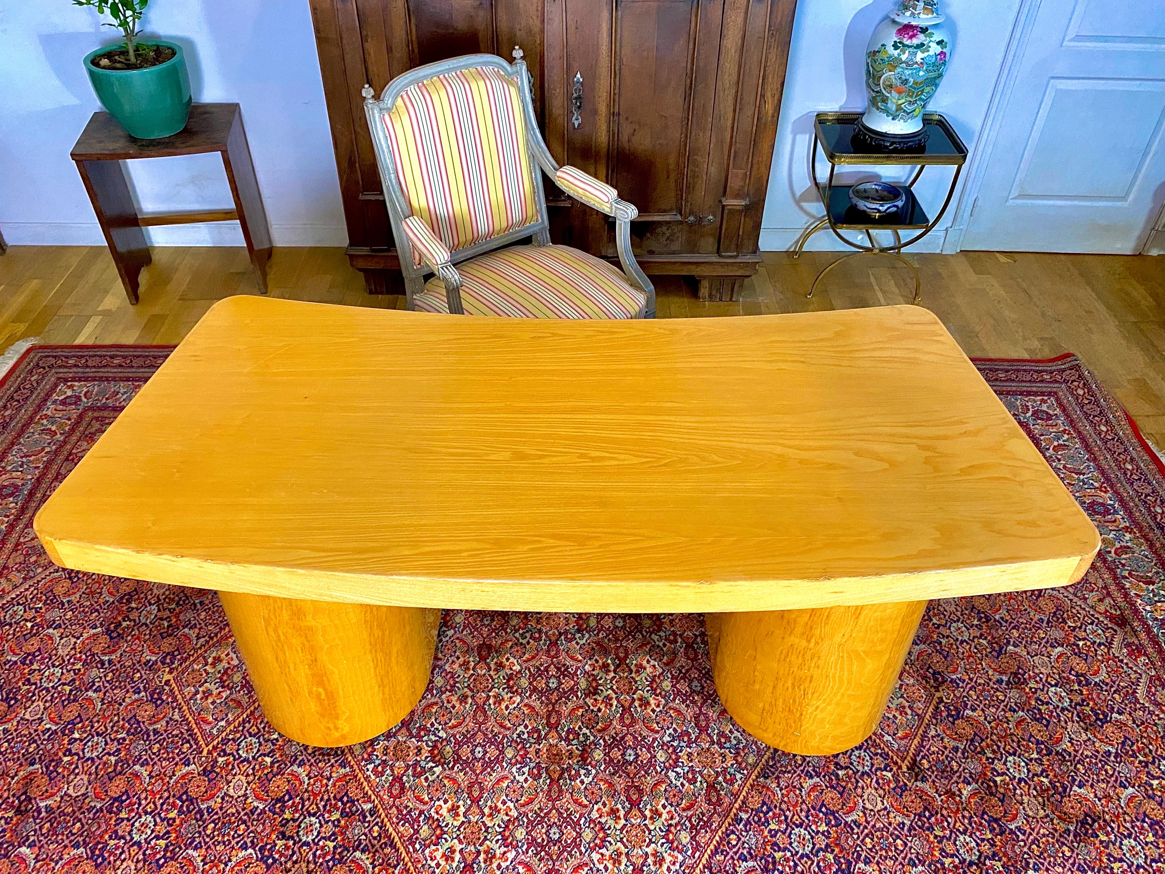  Art Deco Boomerang Desk Circa 1940 In Good Condition For Sale In Beuzevillette, FR