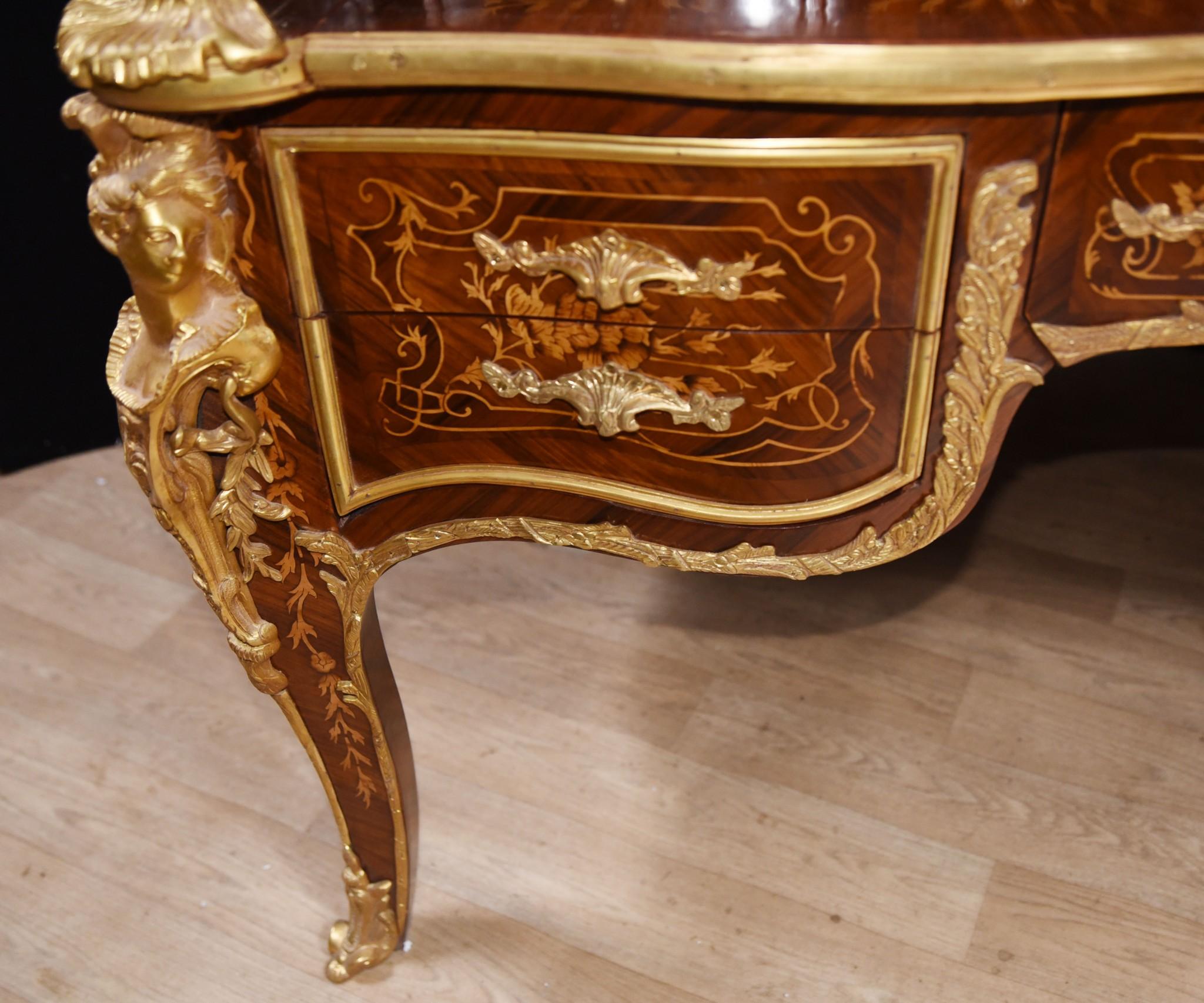 Bureau De Roi, French Roll Top Desk Louis XV Monumental For Sale 11