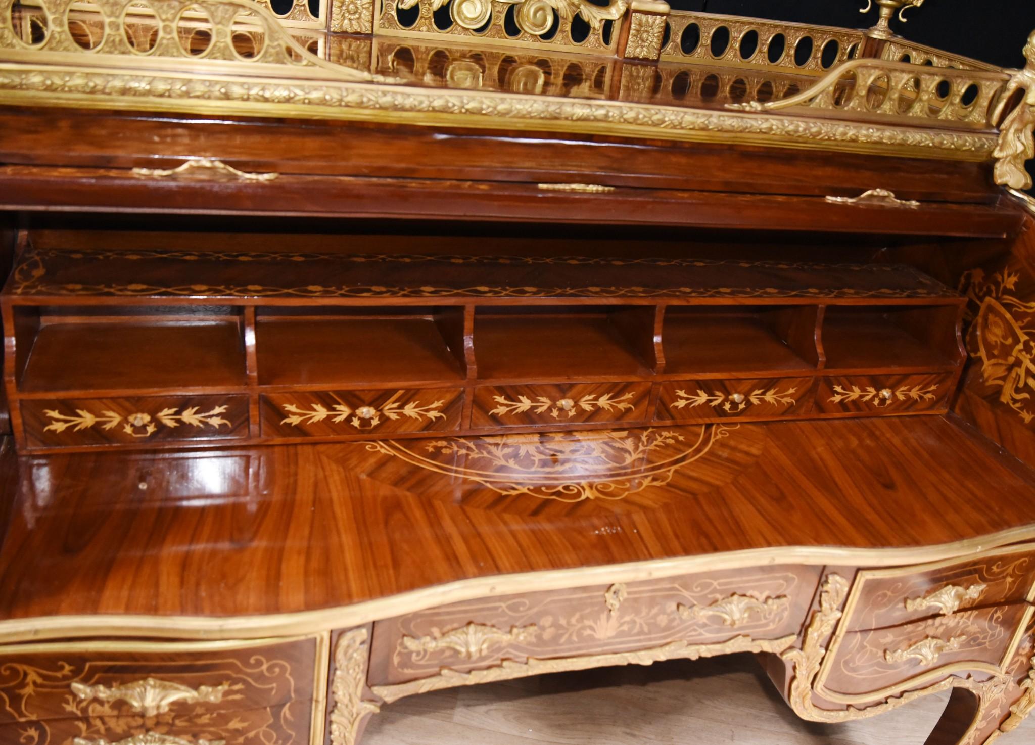 Bureau De Roi, French Roll Top Desk Louis XV Monumental For Sale 2