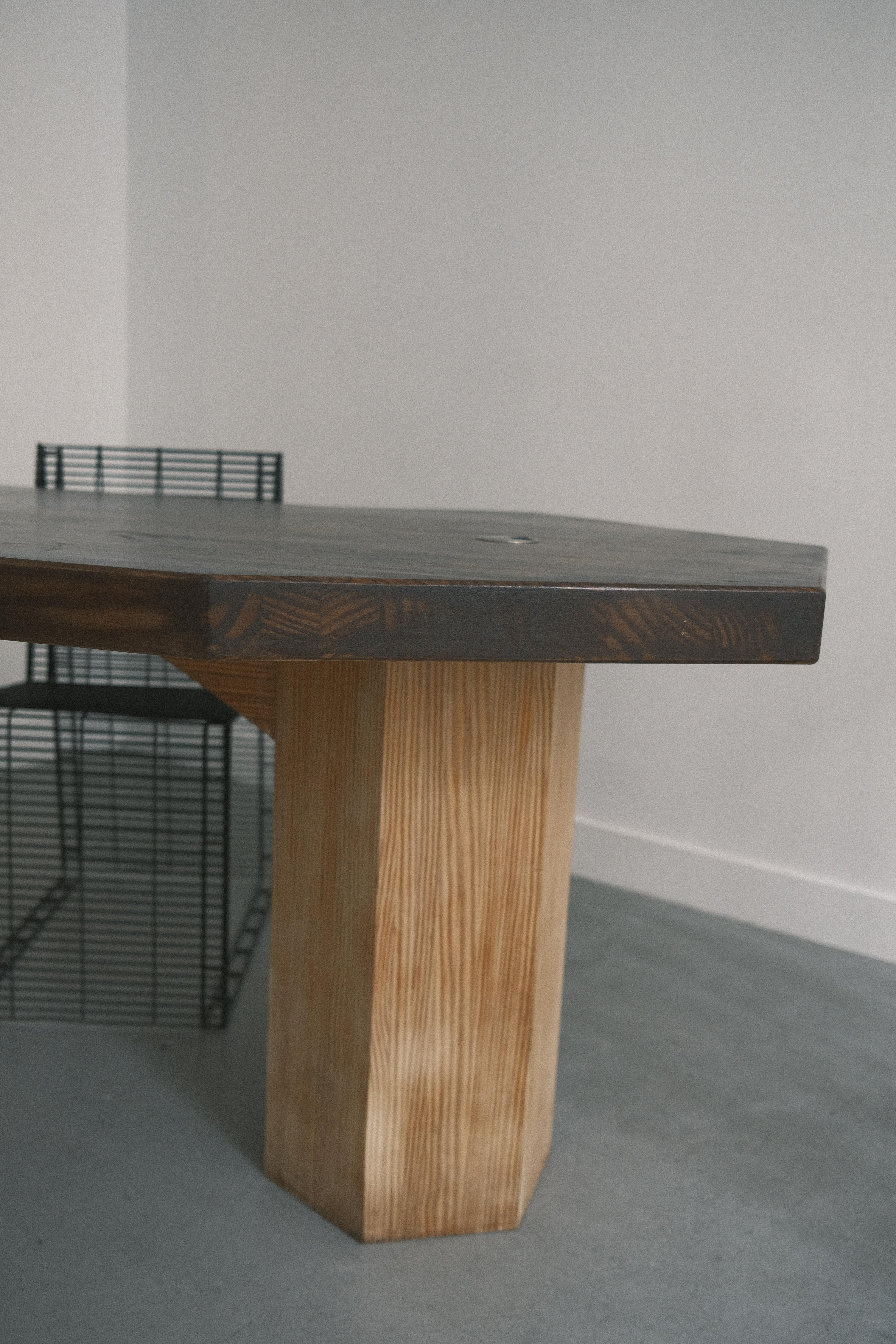 Chrome Bureau en bois dans le goût de Charlotte Perriand For Sale