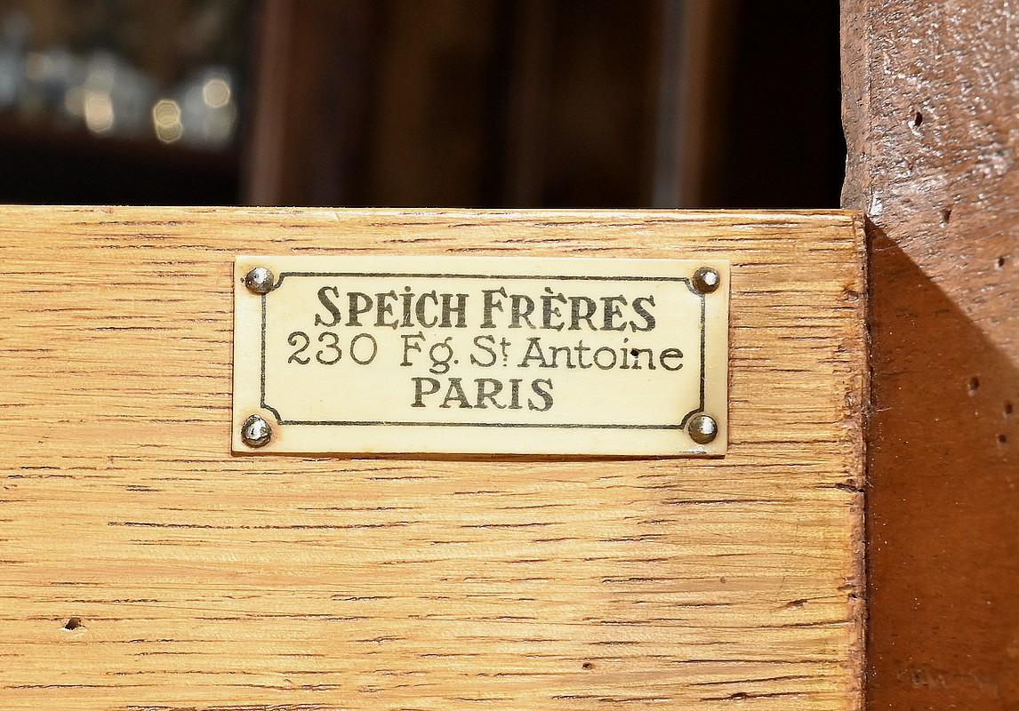 Escritorio de madera de Amboyna, Speich Frères Fbg. San Antonio - 1930 en venta 8
