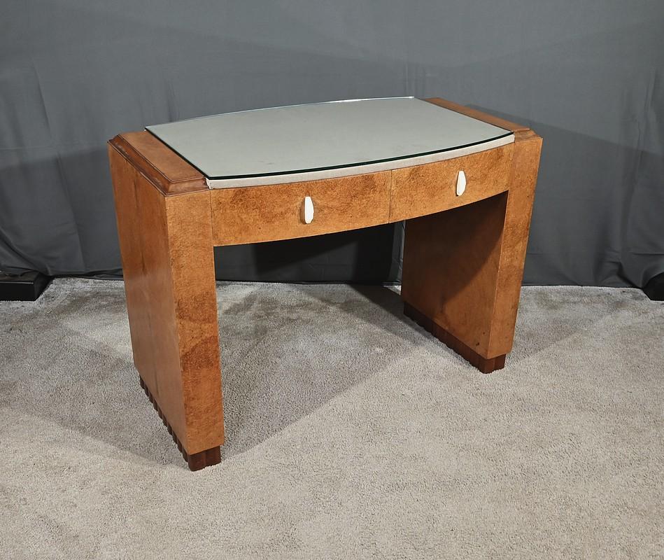 Escritorio de madera de Amboyna, Speich Frères Fbg. San Antonio - 1930 Art Decó en venta