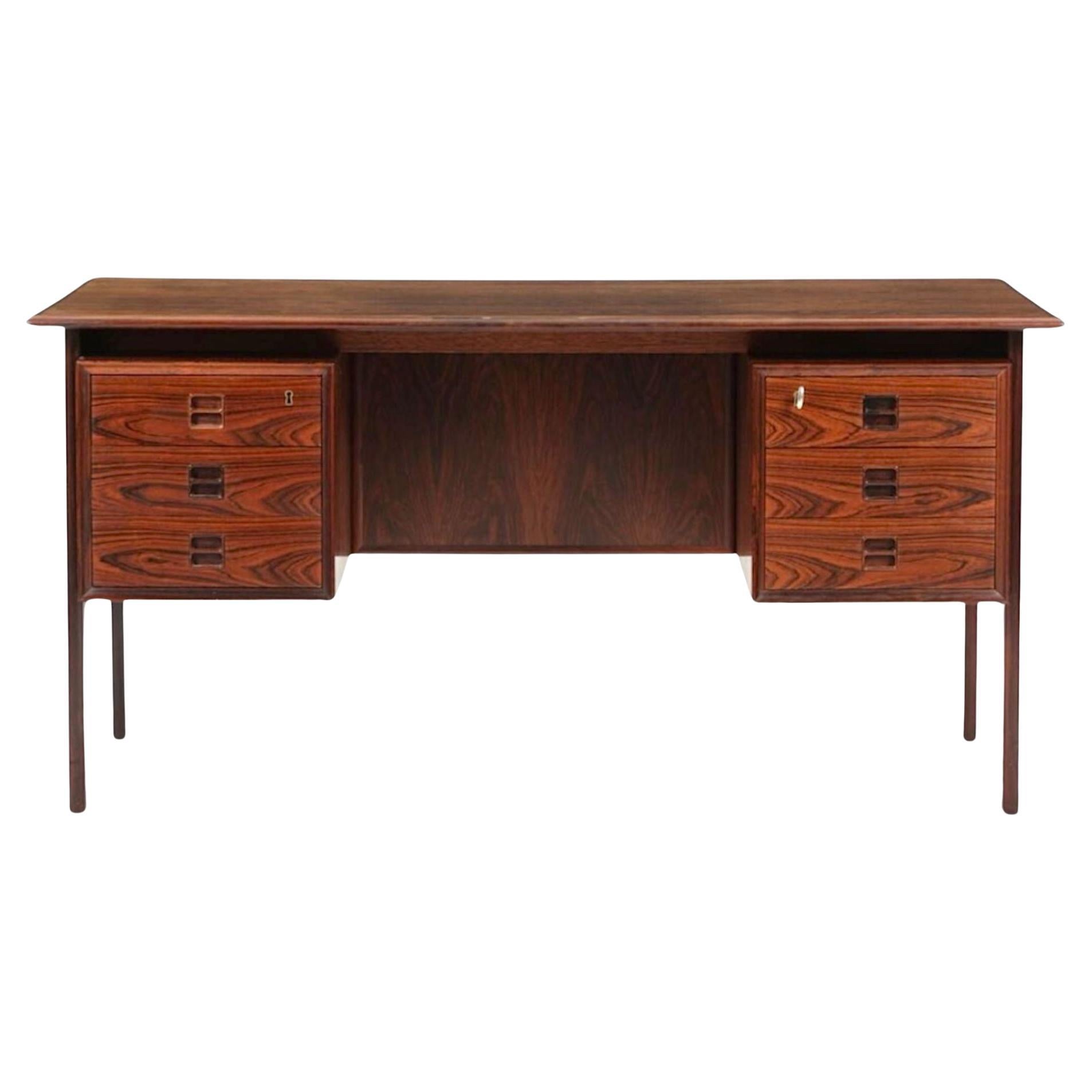 Bureau en palissandre Edmund Brouer For Sale