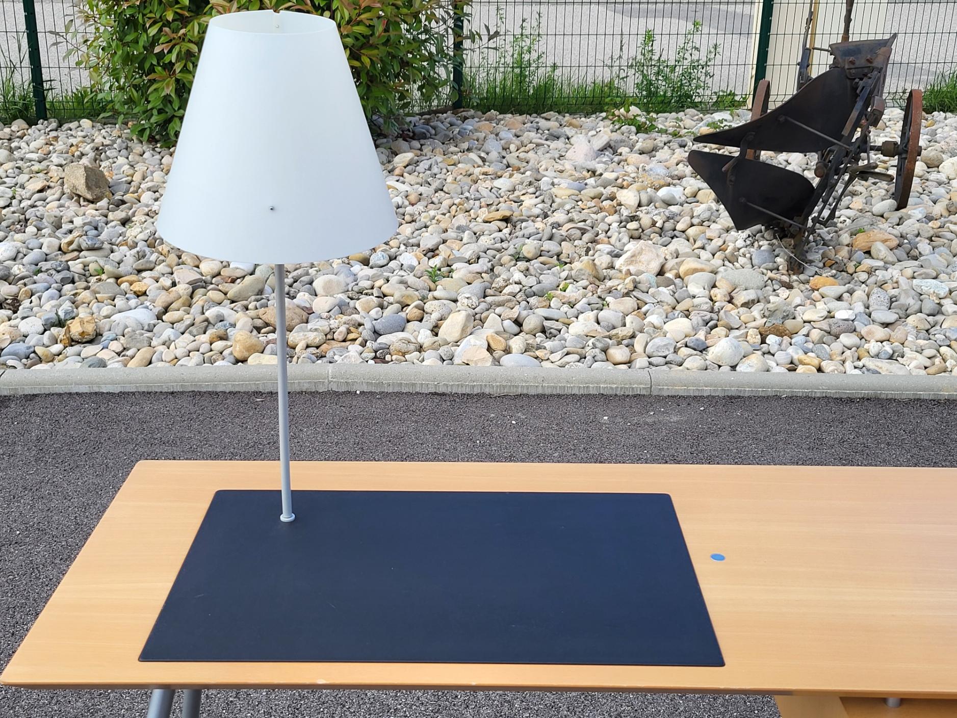 Modern Bureau Jean Nouvel Edition Ligne Roset plateau bois pieds aluminium 1980 Design For Sale