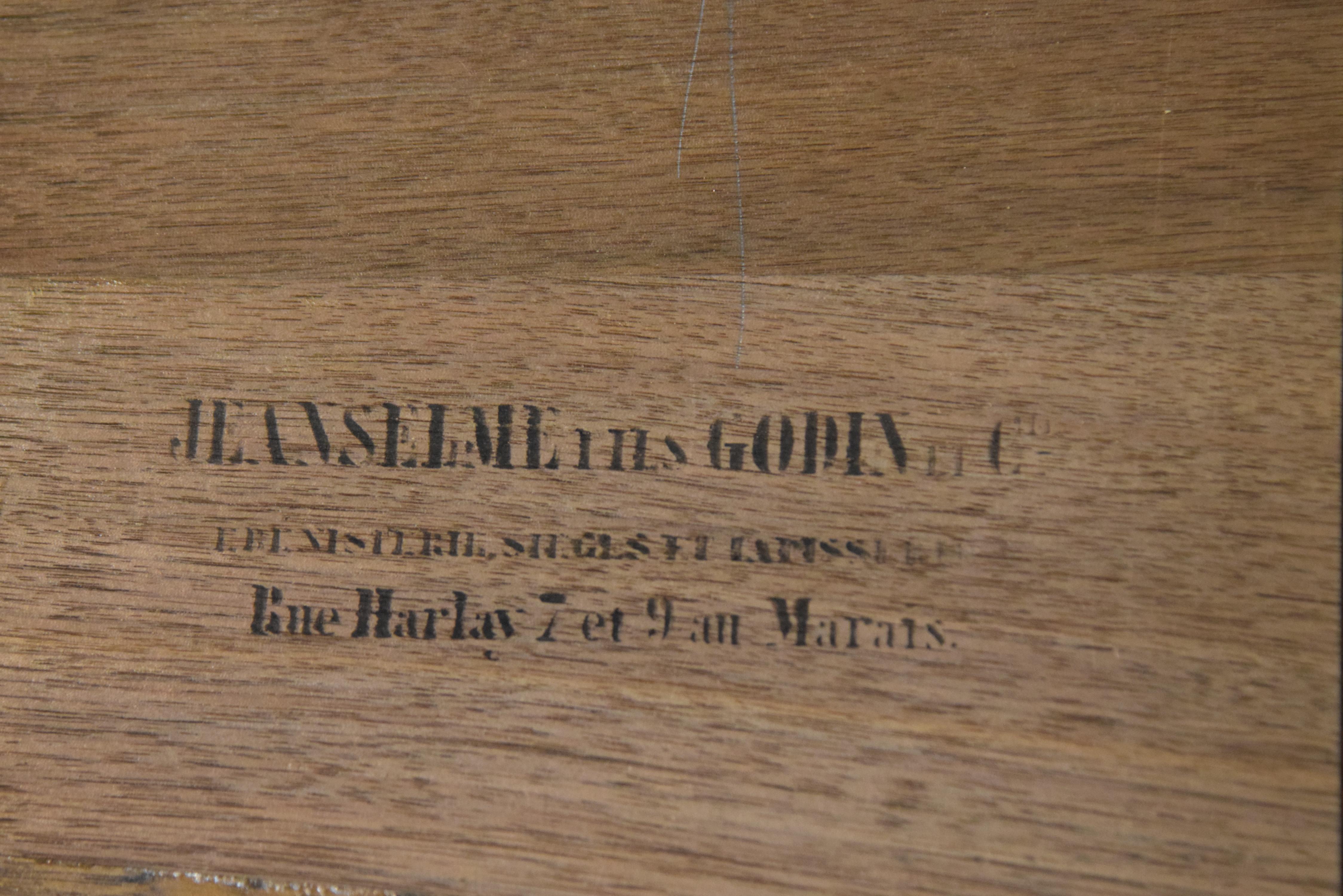 Bureau or Desk, Rosewood, Wood, Metal, Jeanselme Fils Godin et Cie, 19th Century For Sale 3