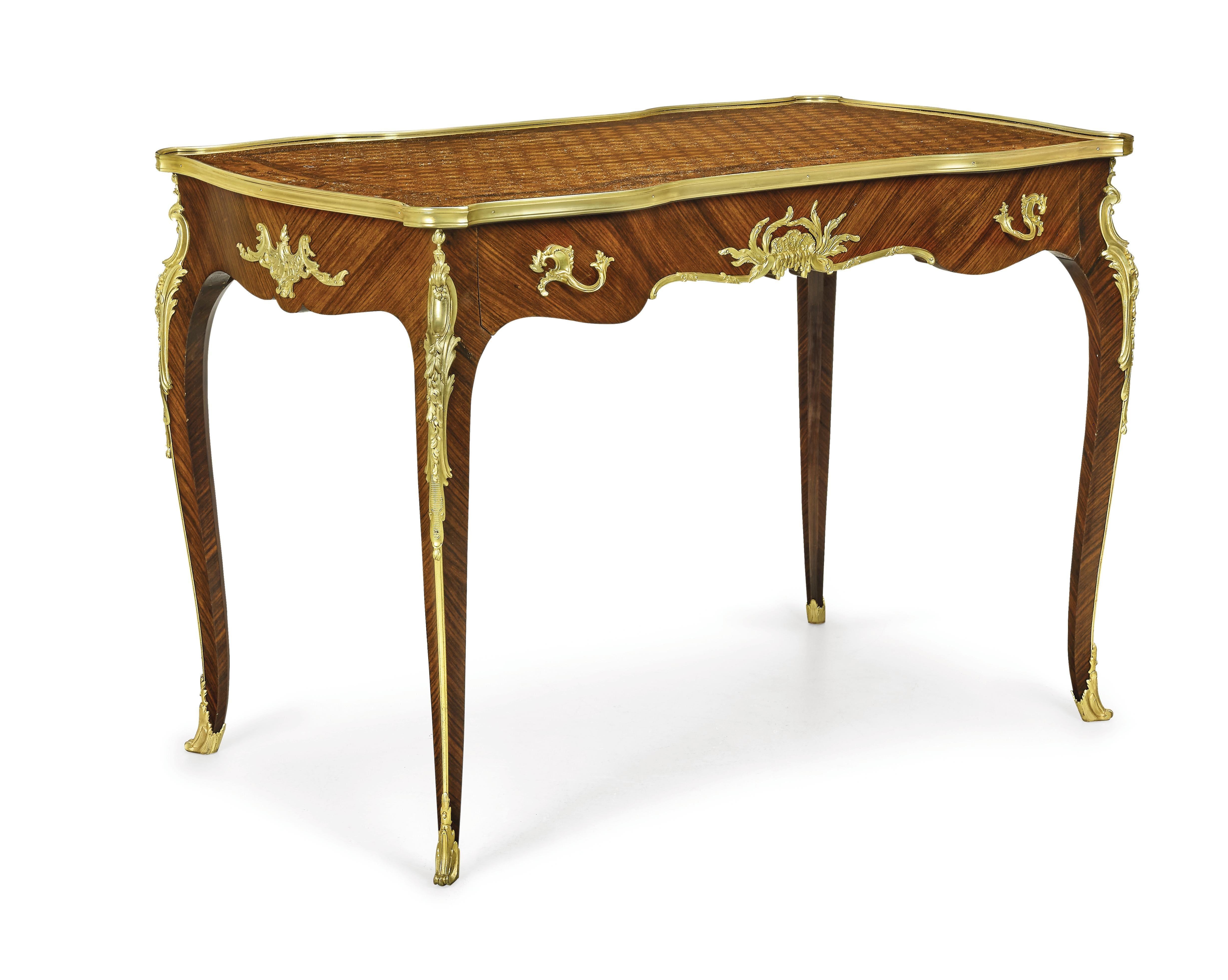 Louis XV Bureau Plat by Francois Linke For Sale