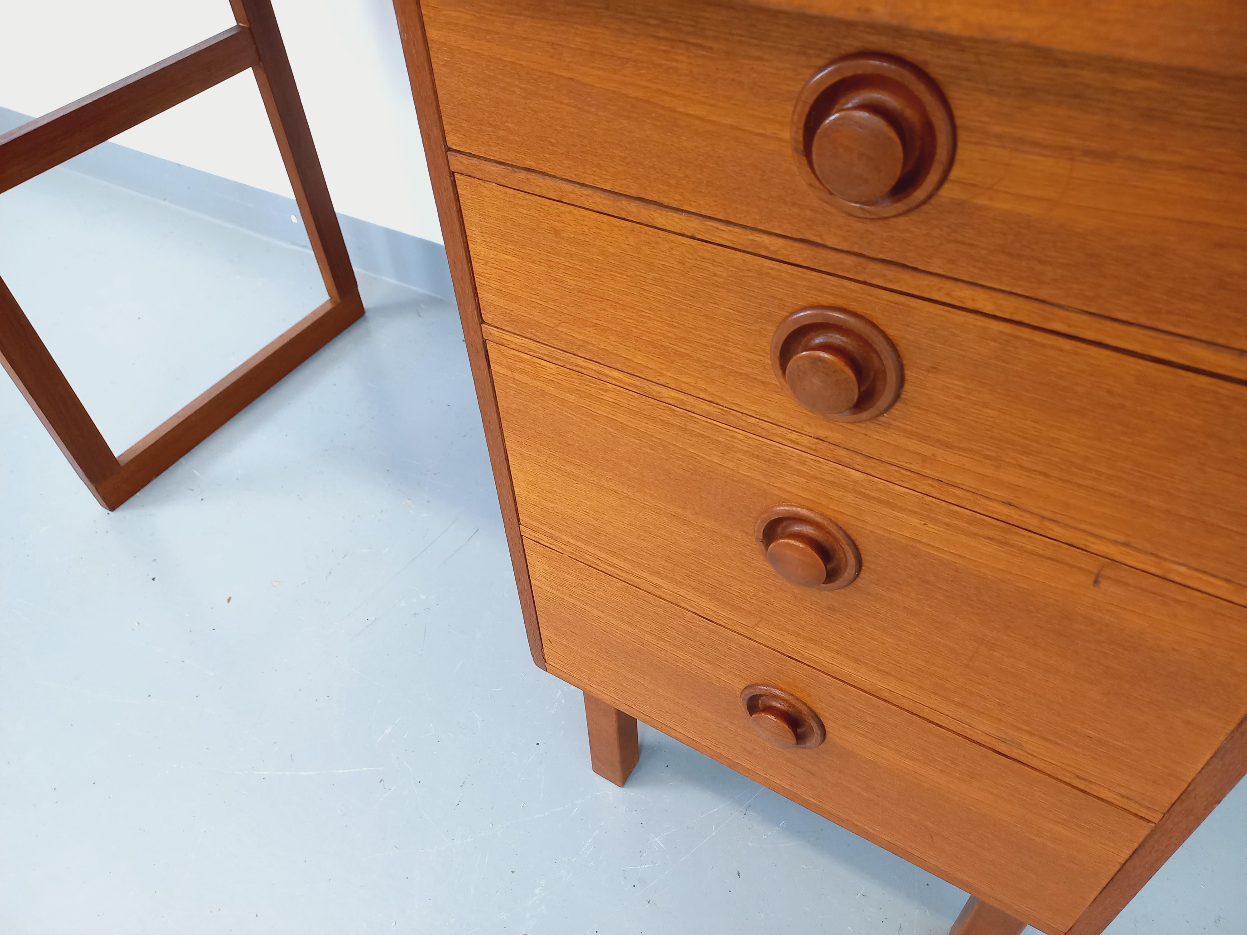 Teck Bureau scandinave vintage en teck des années 60