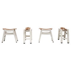 Bureau Stools in Woven Rush, Netherlands, 1950s