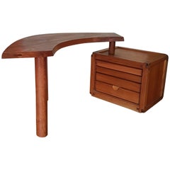 Bureau T 22 B Pierre Chapo of 1960 in French Elm