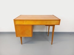 Bureau vintage en bois de chêne des années 60