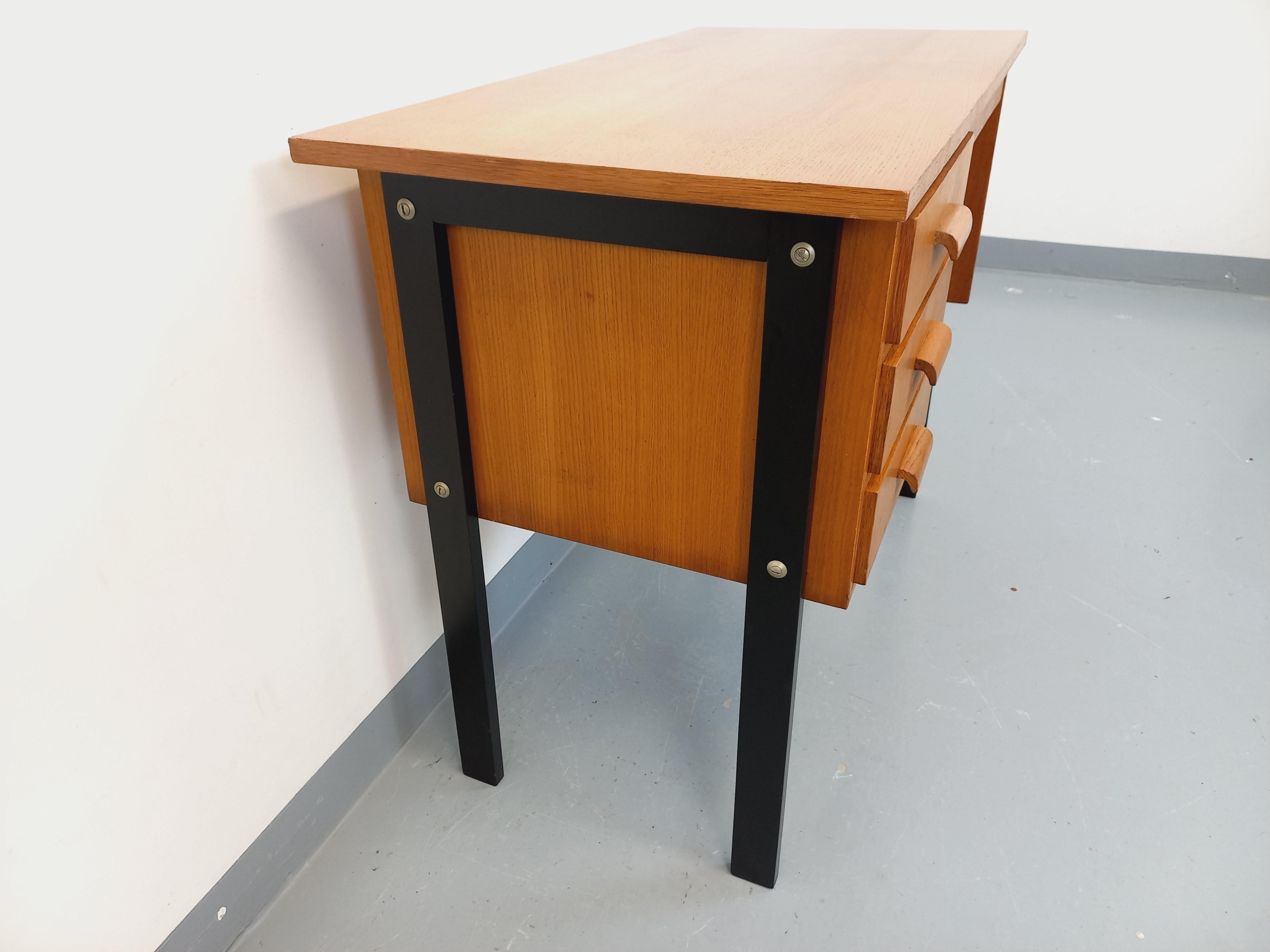 Francese Ufficio vintage in legno e legno noir degli anni '60 in vendita