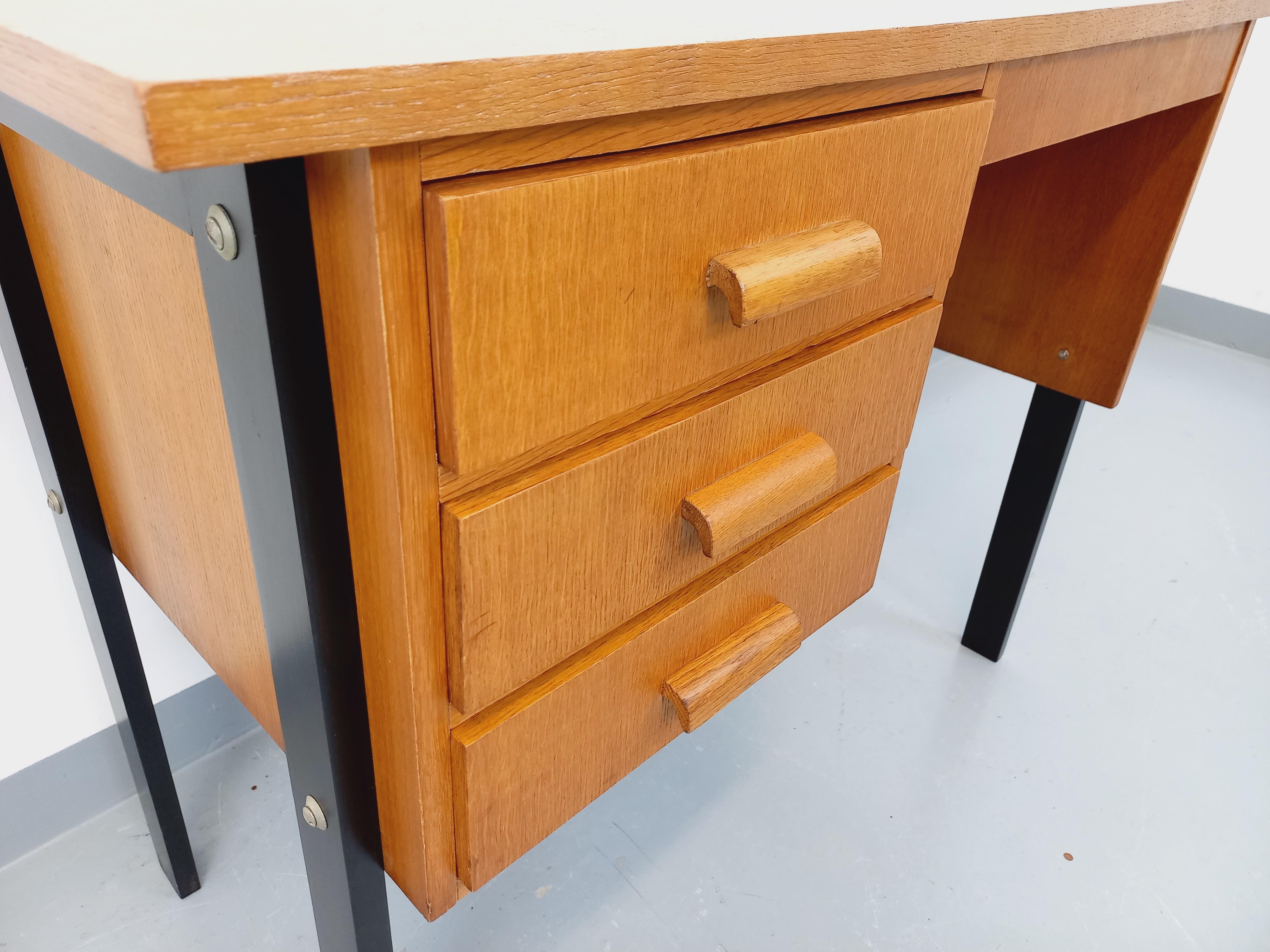 Ufficio vintage in legno e legno noir degli anni '60 in vendita 1