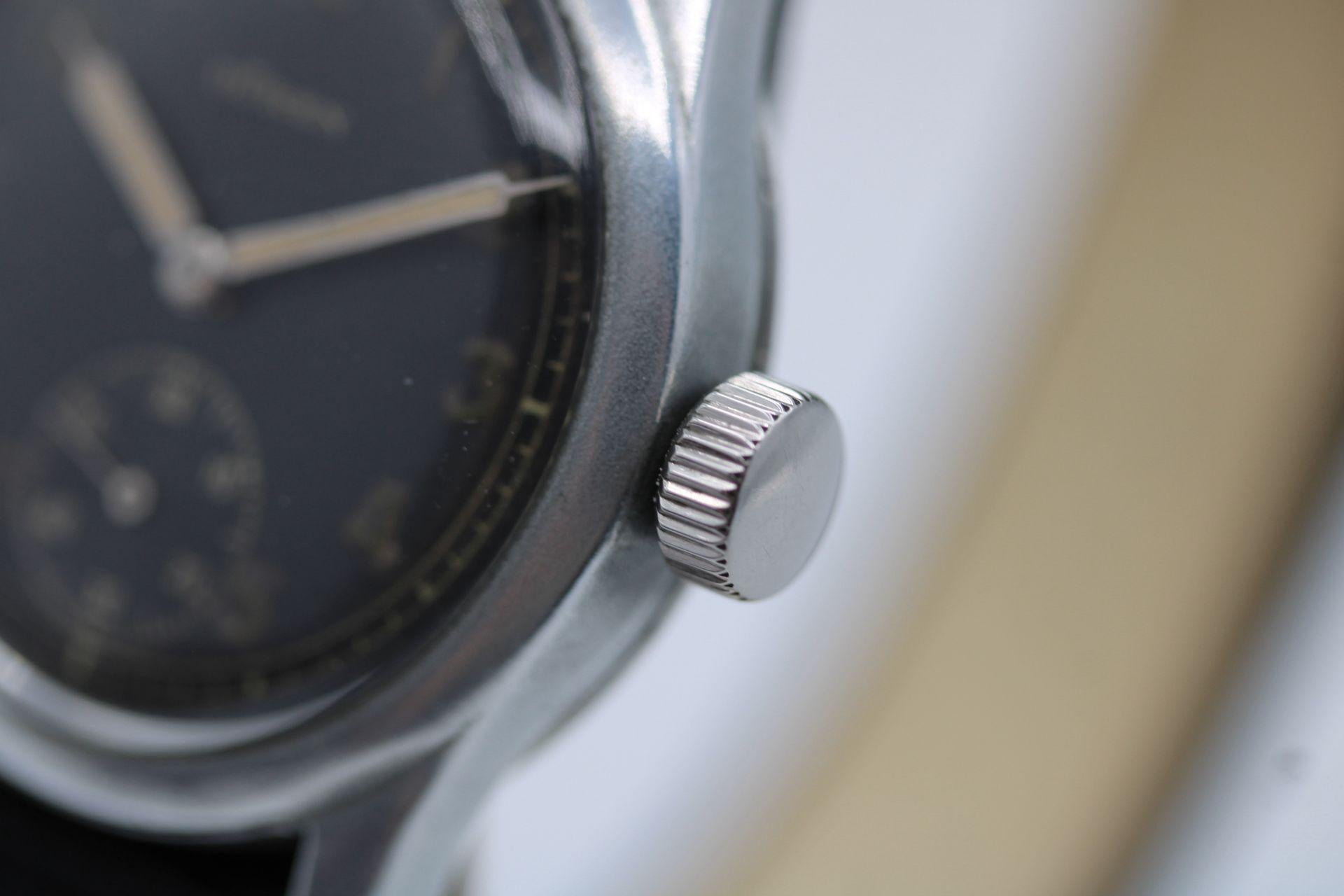 Montre militaire allemande Buren DH - WWII 1940s Authentic 35mm Vintage en vente 1