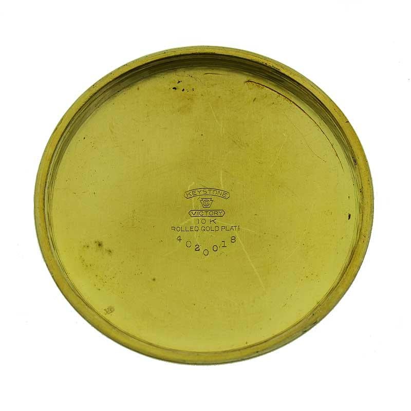 Reloj de bolsillo Art Déco de cara abierta Buren con esfera esmaltada original, hacia 1930 2