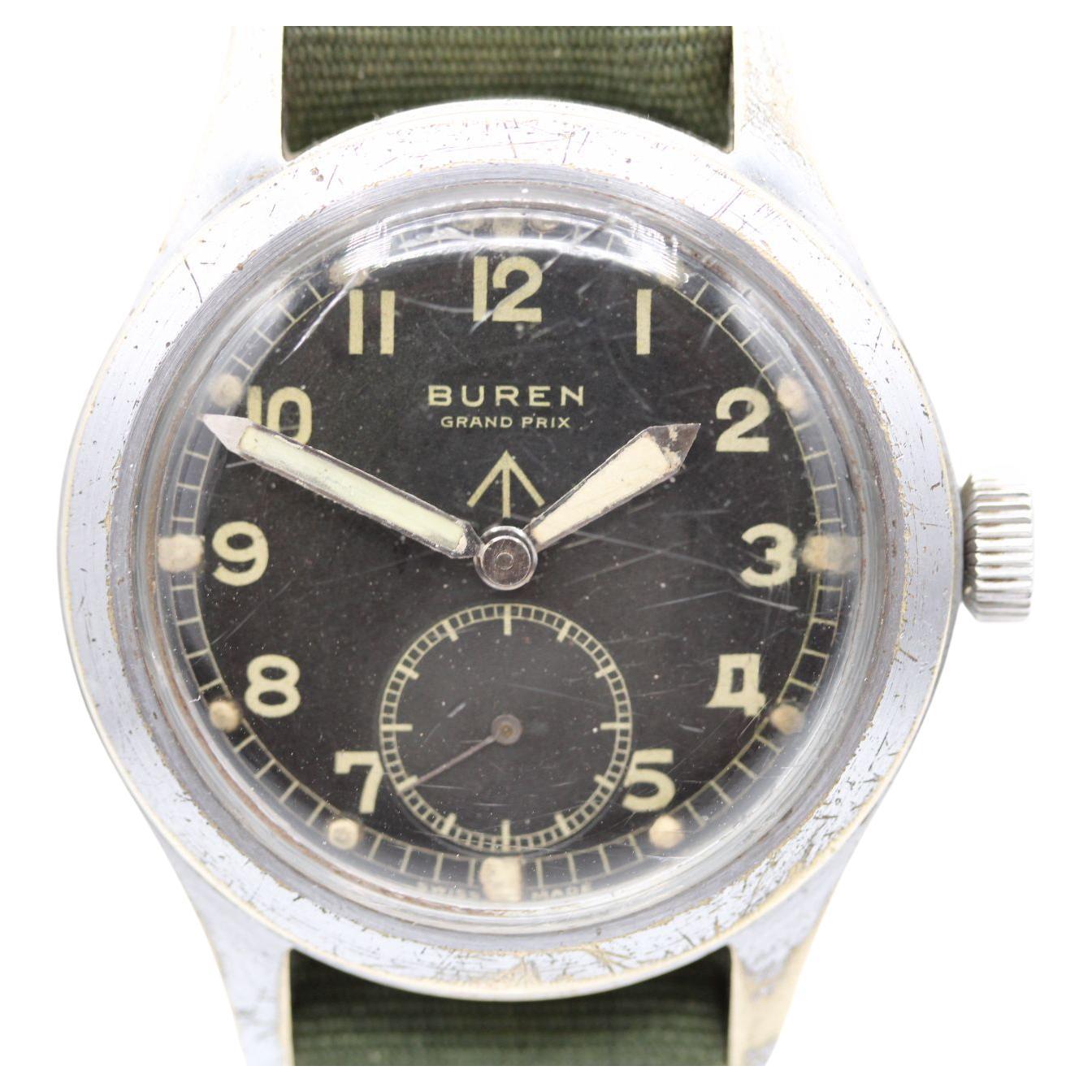 Buren WWW British Military 'Dirty Dozen' Watch c1945 For Sale