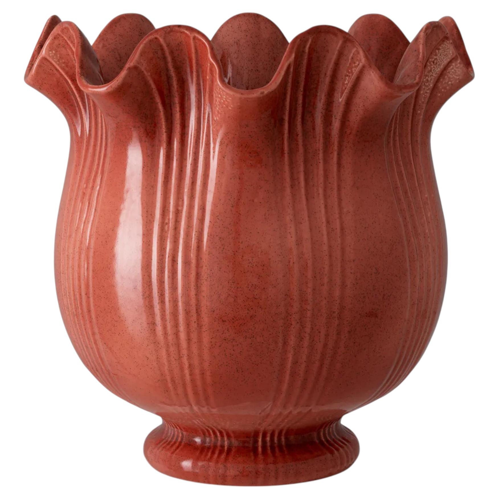 Burgeon Red Vase For Sale