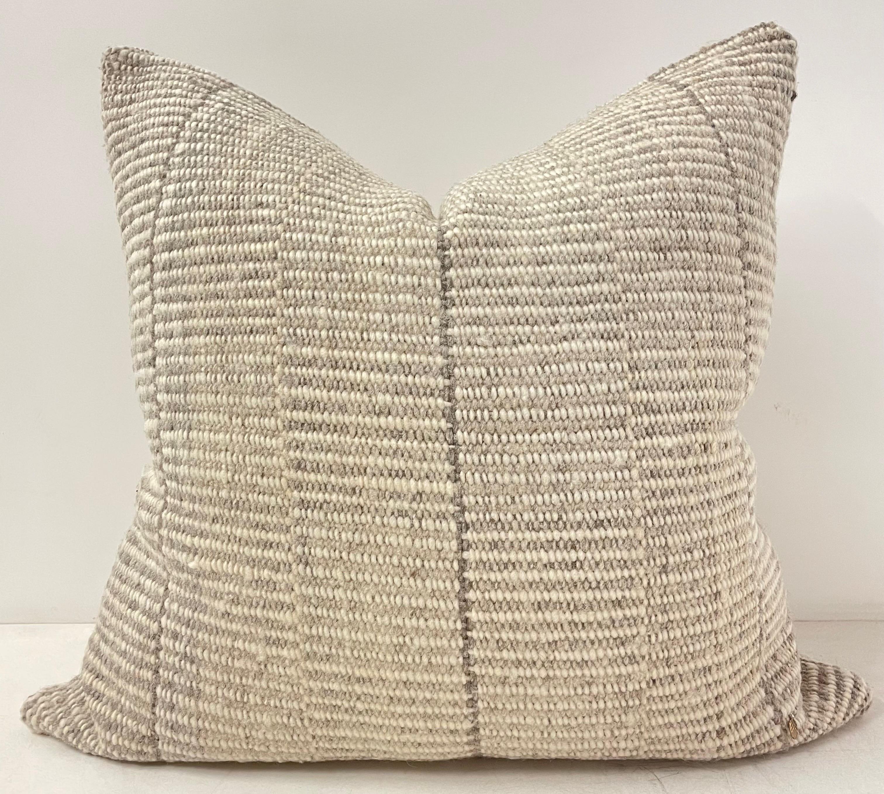 Burges Wool Hand Made Wool Pillow For Sale 2