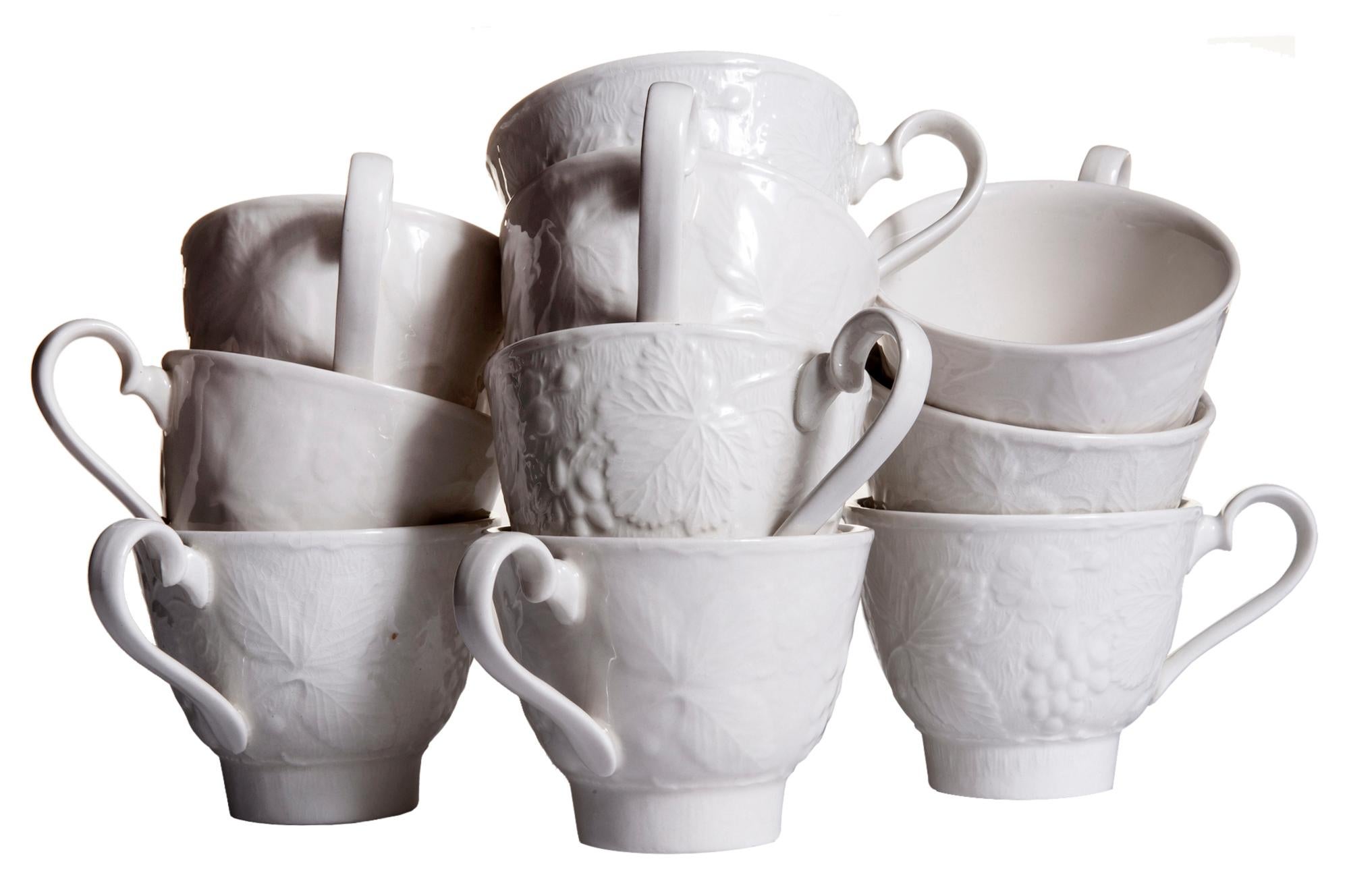 Burgess & Leigh Tazas de té con pie de Ironstone inglés; Juego de 10 Otro en venta