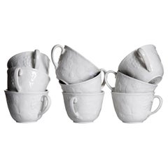 Grandes tasses et soucoupes en pierre de fer anglaise Burgess & Leigh, lot de 9