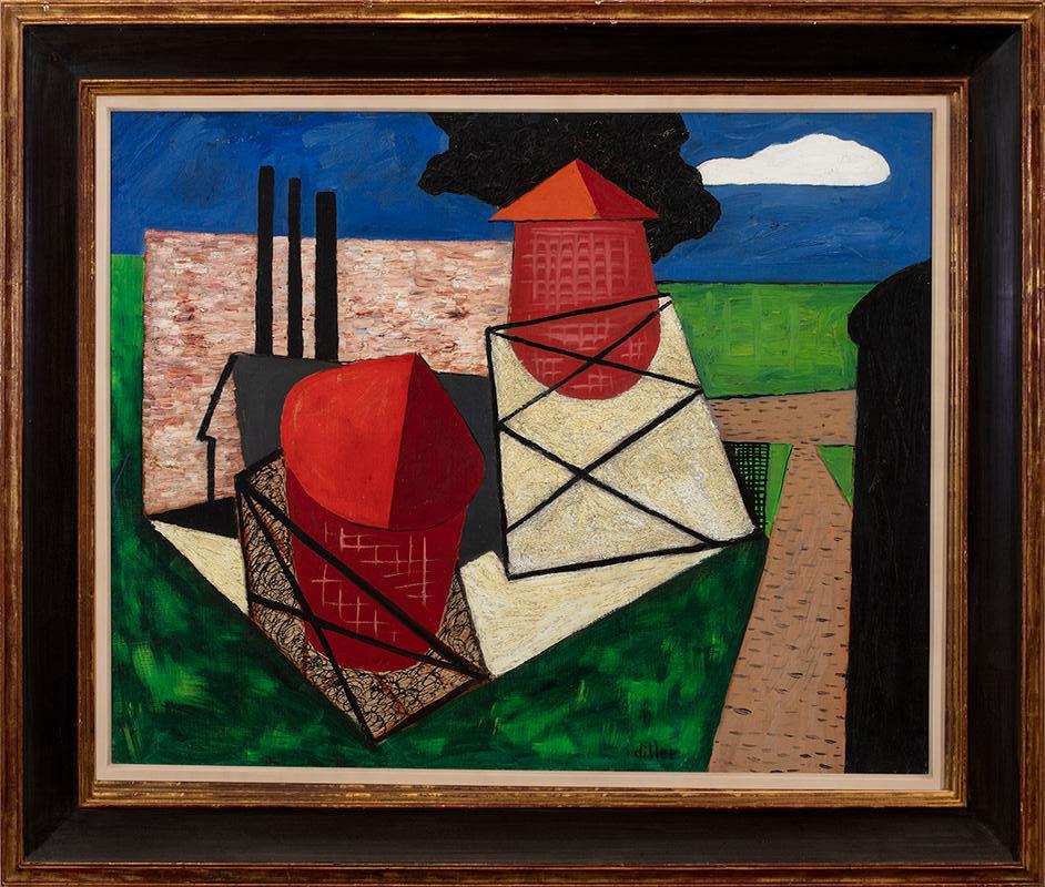Abstract Painting de Burgoyne Diller - "Industria" (Doble Cara)
