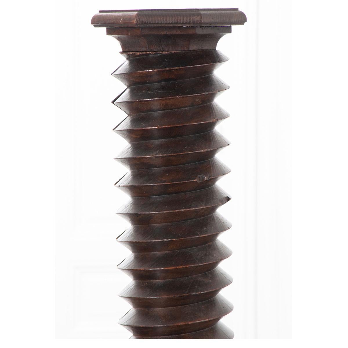 Burgundian 19th Century Wooden Wine Press Screw 2