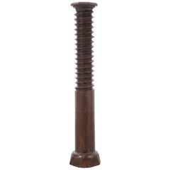 Burgundian 19th Century Wooden Wine Press Screw