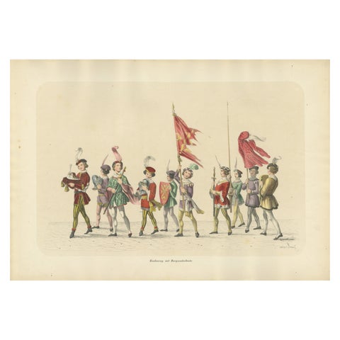 Burgundian Tribute, The Pageant of Noble Youth in Ceremonial Dress, 1855