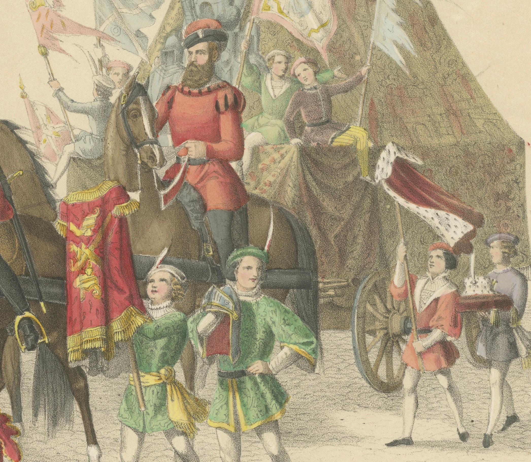 Burgundischer Triumph - The Grand Procession of Charles the Bold's Defeat, 1855 im Zustand „Gut“ im Angebot in Langweer, NL