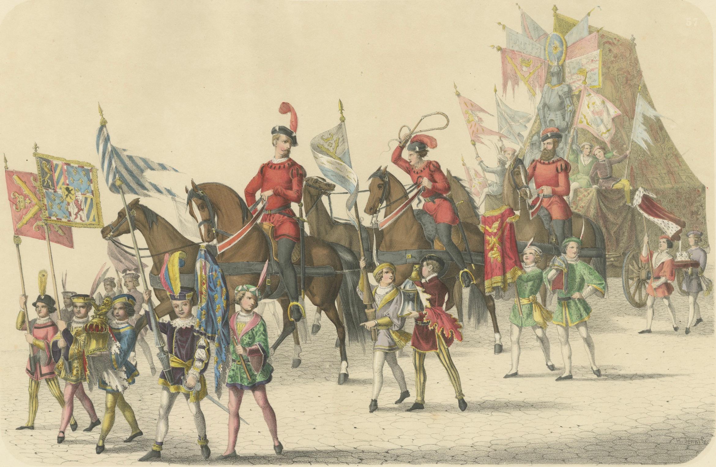 Burgundischer Triumph - The Grand Procession of Charles the Bold's Defeat, 1855 im Angebot 1