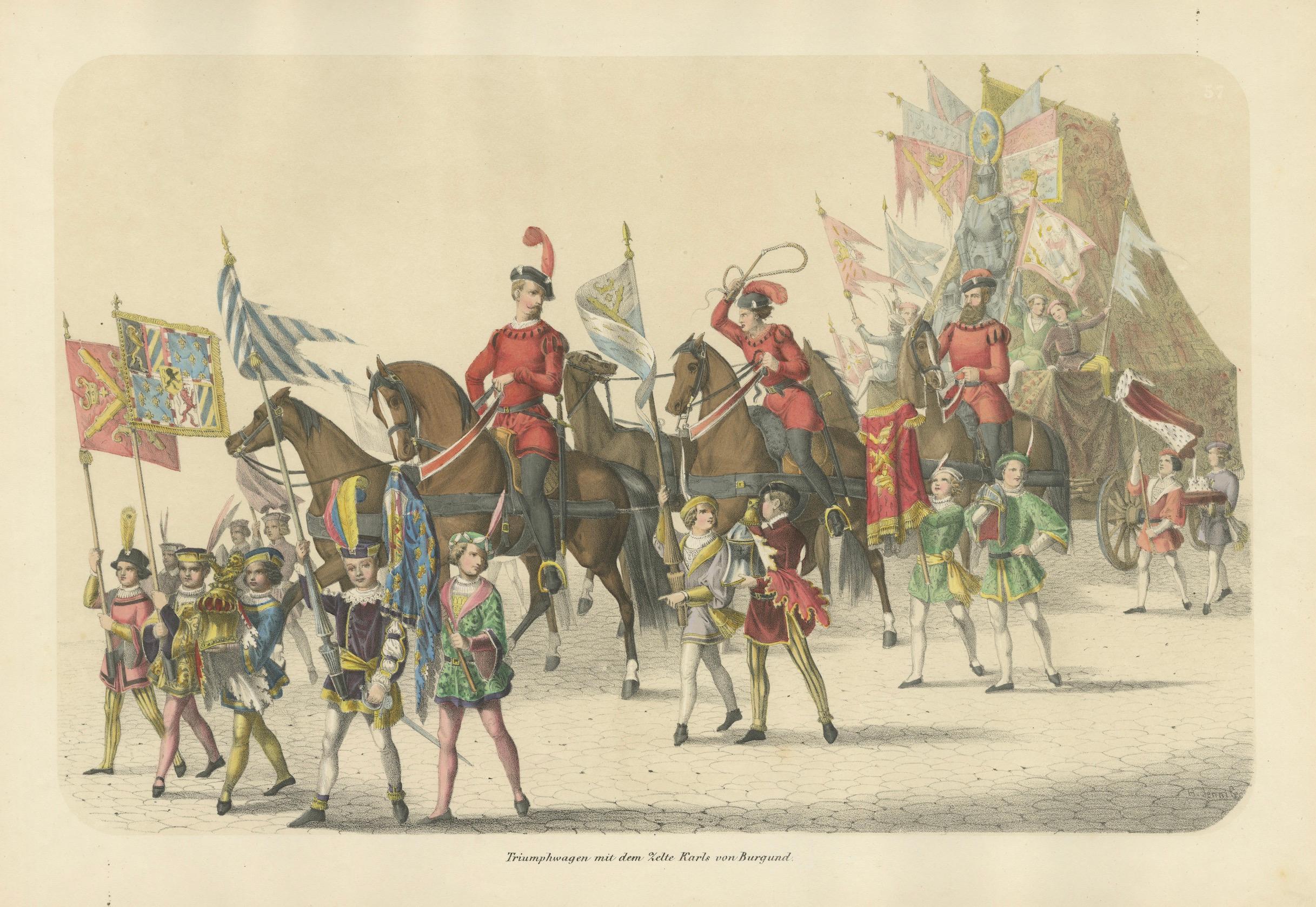 Burgundischer Triumph - The Grand Procession of Charles the Bold's Defeat, 1855 im Angebot 2