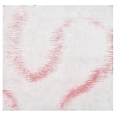 Burgundy Abstract Ombre Rug "Crimson Drift" by Doris Leslie Blau
