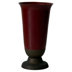 Burgundy Brass Umbrella Holder, 1960s, Italy