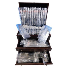 Burgundy by Reed and Barton Sterling Silver Flatware Set Service 123 Pieces New