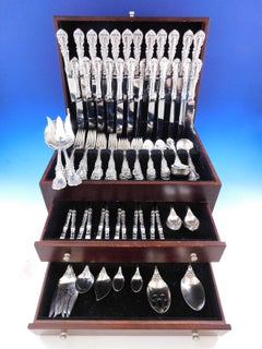 Burgundy von Reed & Barton Sterlingsilber Besteckset 12 Service 129 Teile Abendessen