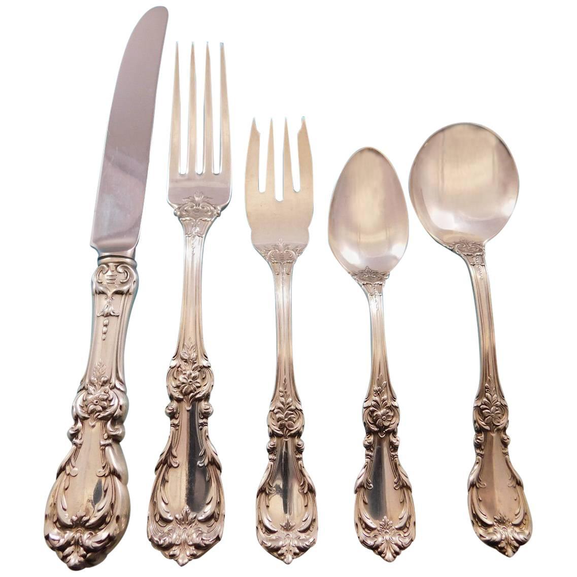 Burgundy by Reed 
Barton Sterling Silver Flatware Set 8 Service 40 pcs Dinner