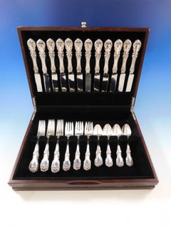 Burgundy by Reed & Barton Sterling Silver Flatware Set for 12 Service 48 Pieces