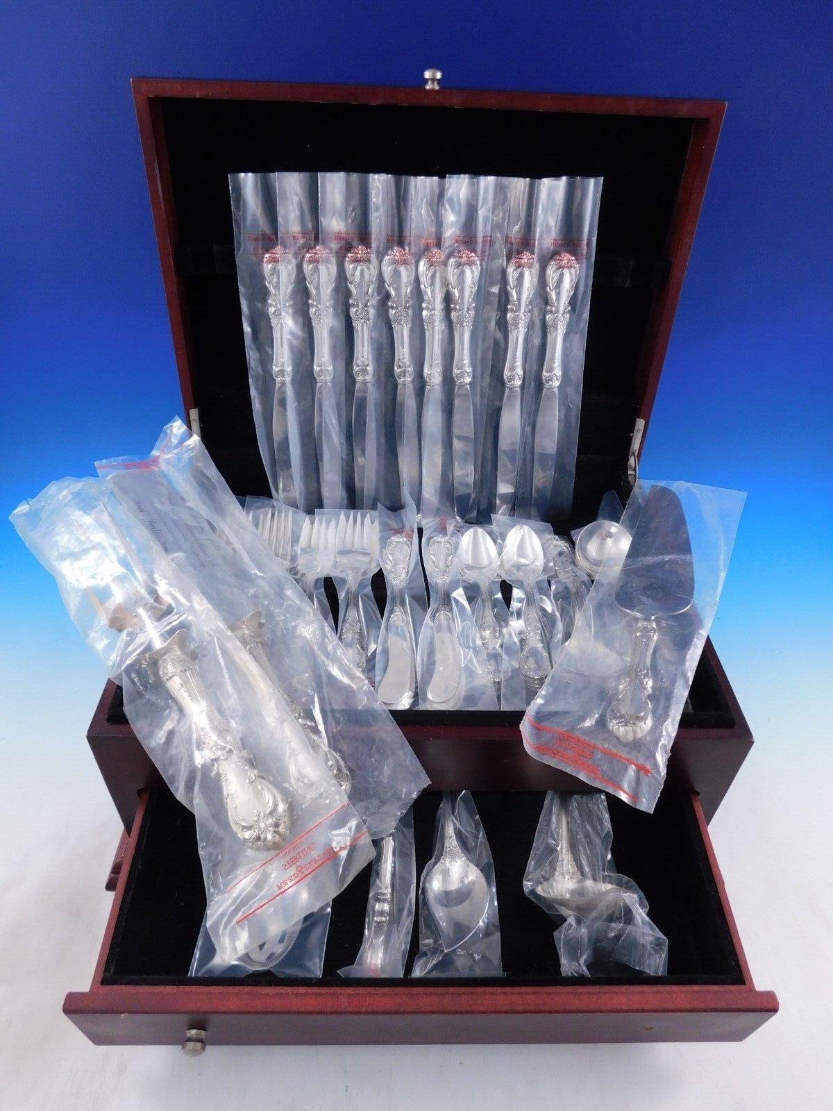 Burgundy by Reed & Barton Sterling Silver Flatware Set for 8 Service 55 pcs New 7
