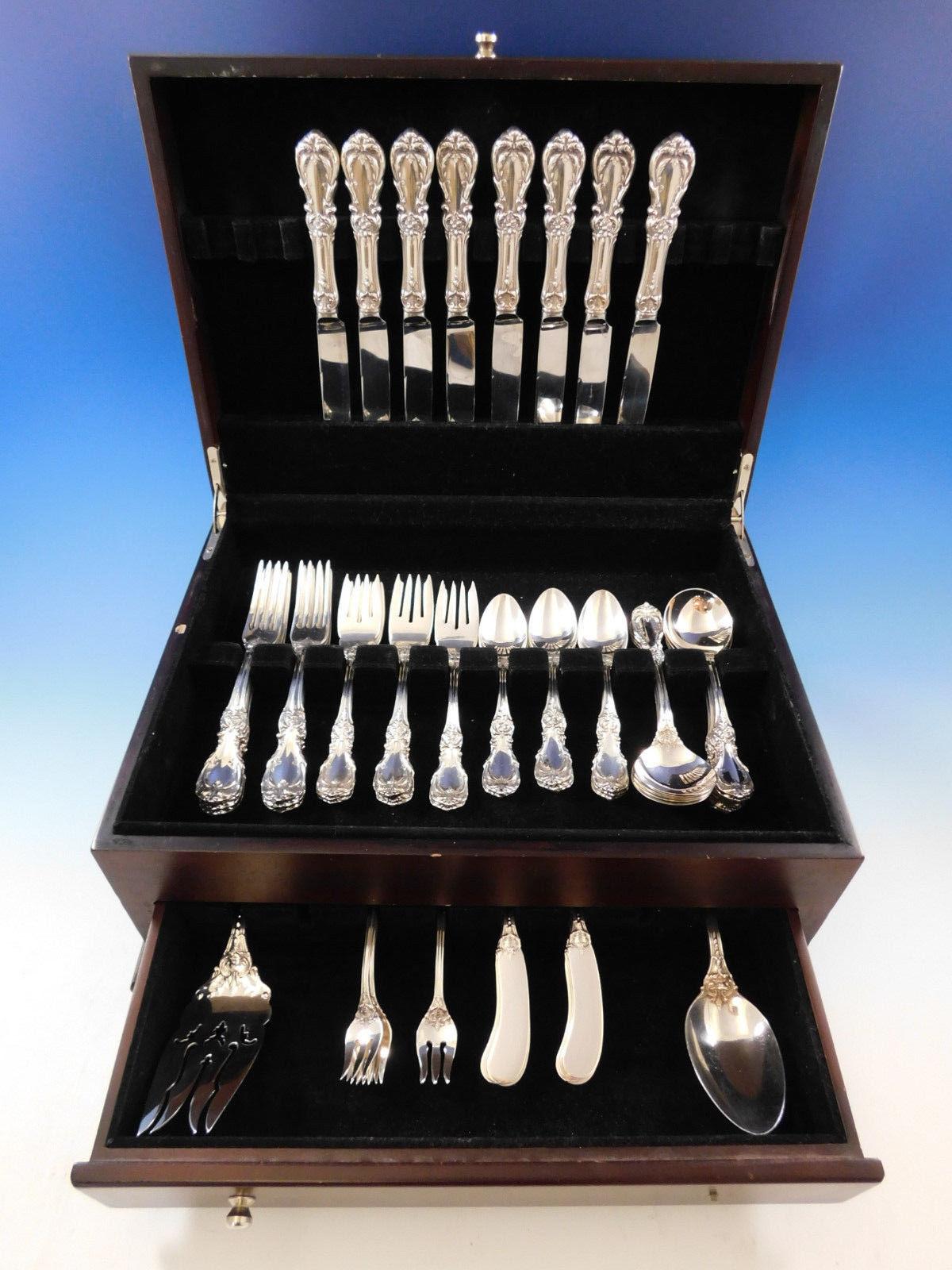 Burgundy by Reed & Barton Sterling Silver Flatware Set Service 58 Pieces 2