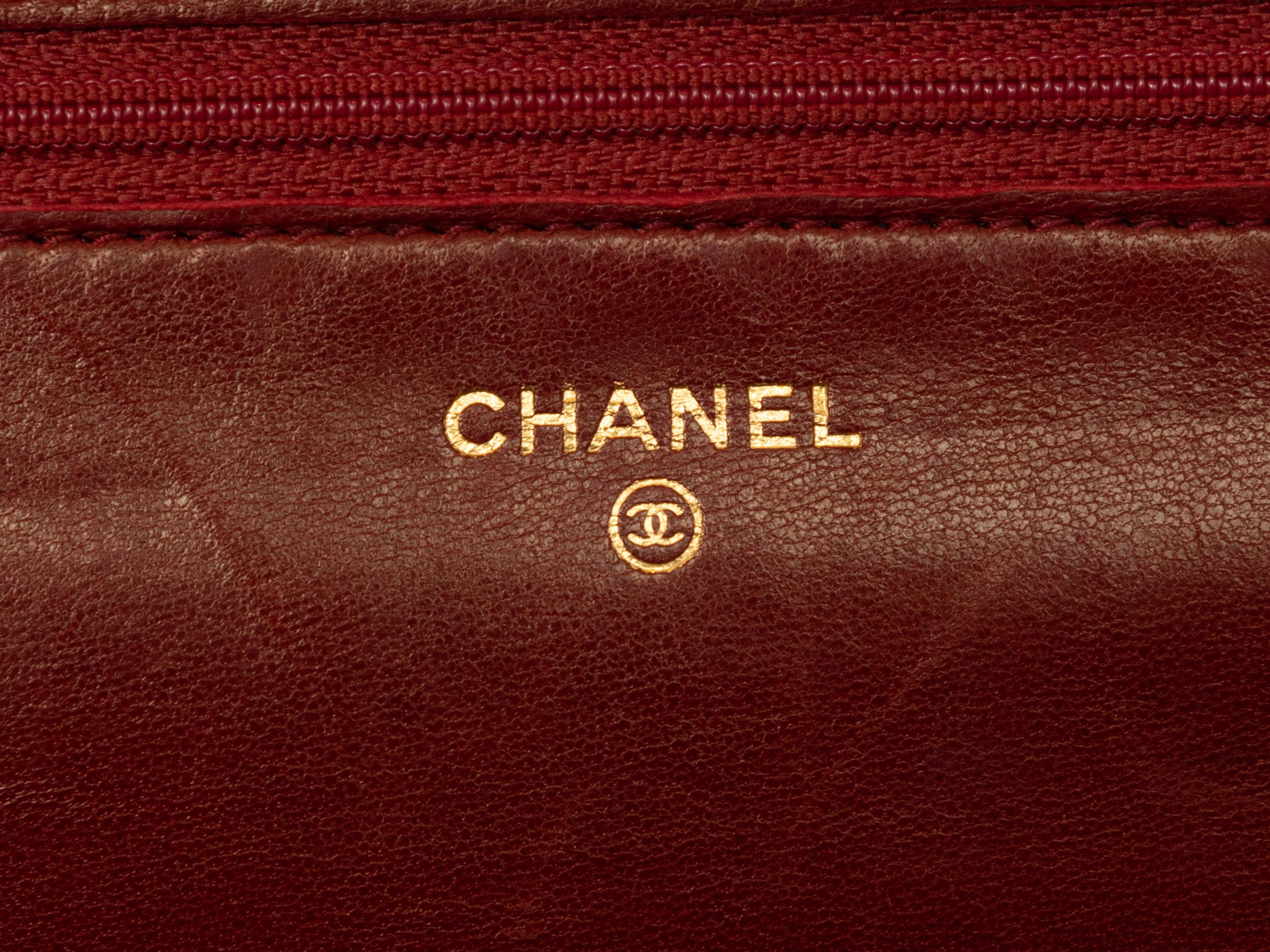 Women's Burgundy Chanel 2008-2009 Micro Camellia Flap Bag