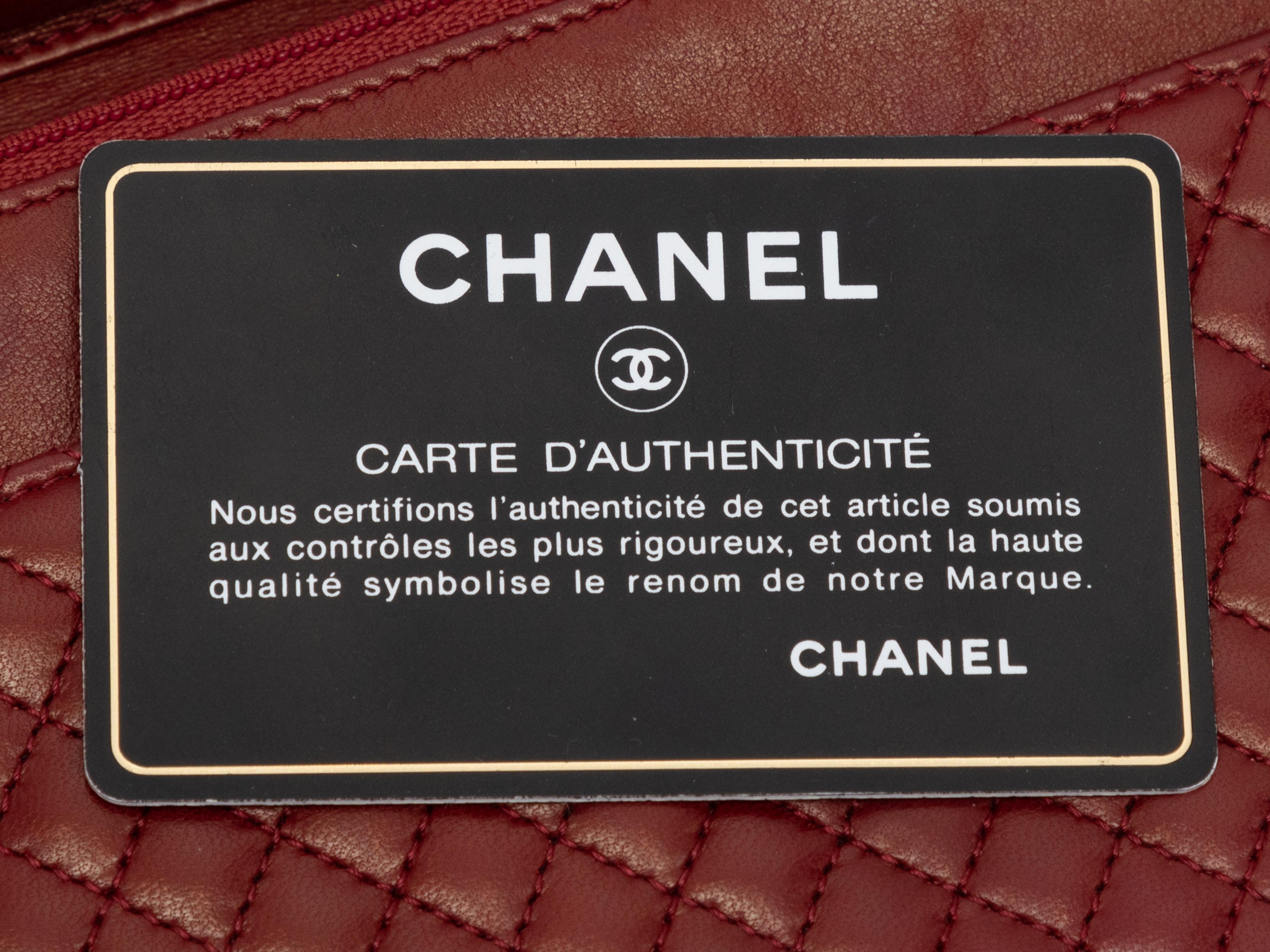 Burgundy Chanel 2008-2009 Micro Camellia Flap Bag 2