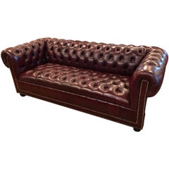 Burgundy Chesterfield Sofa