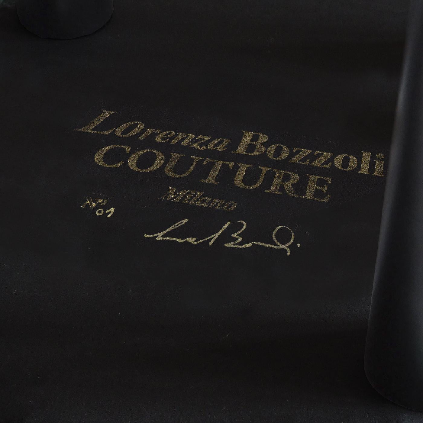 Italian Burgundy Cylinder Wood Ottoman with Velvet Upholstery by Lorenza Bozzoli Couture For Sale