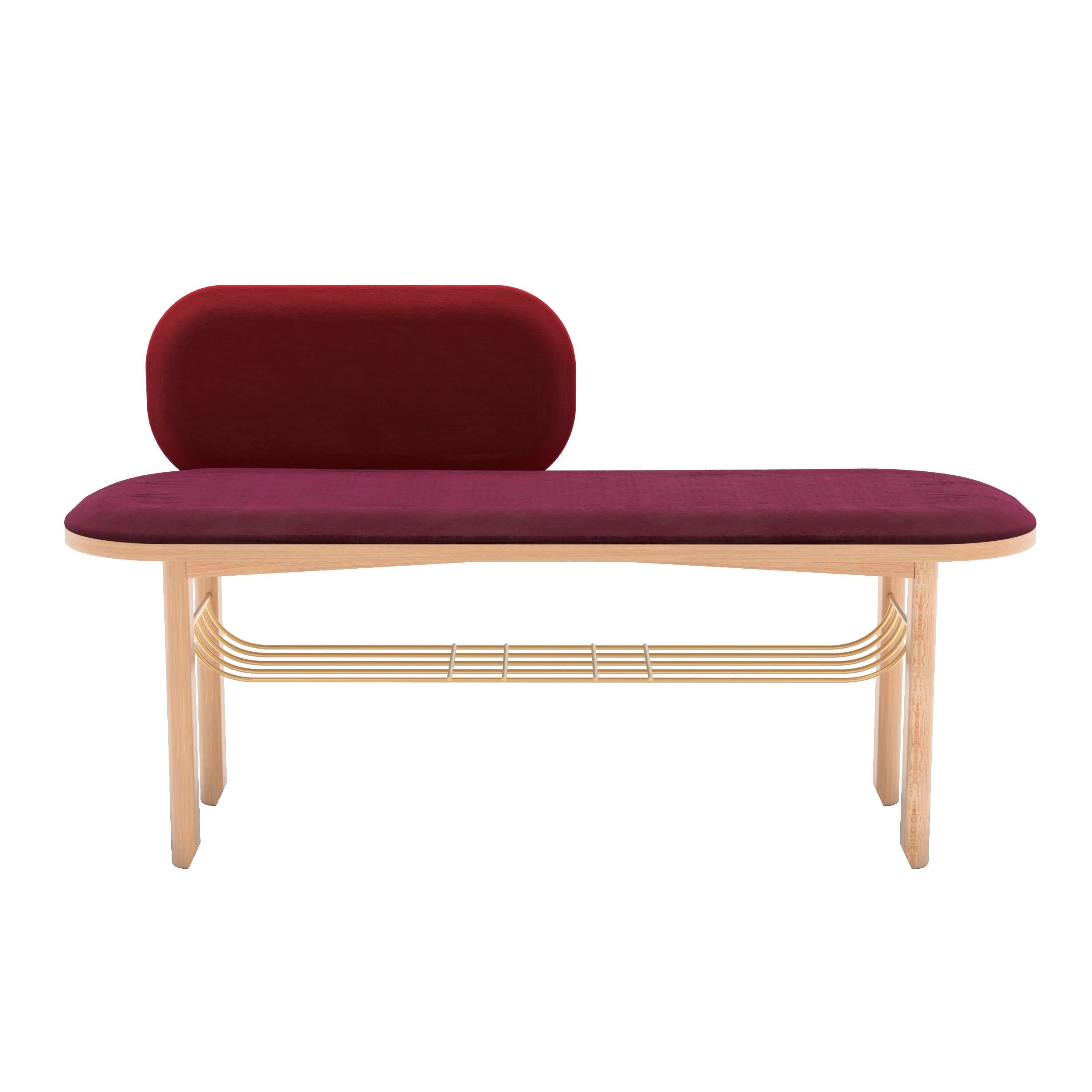 Banco Eustache Borgoña Roble Natural by HARTO Posmoderno en venta
