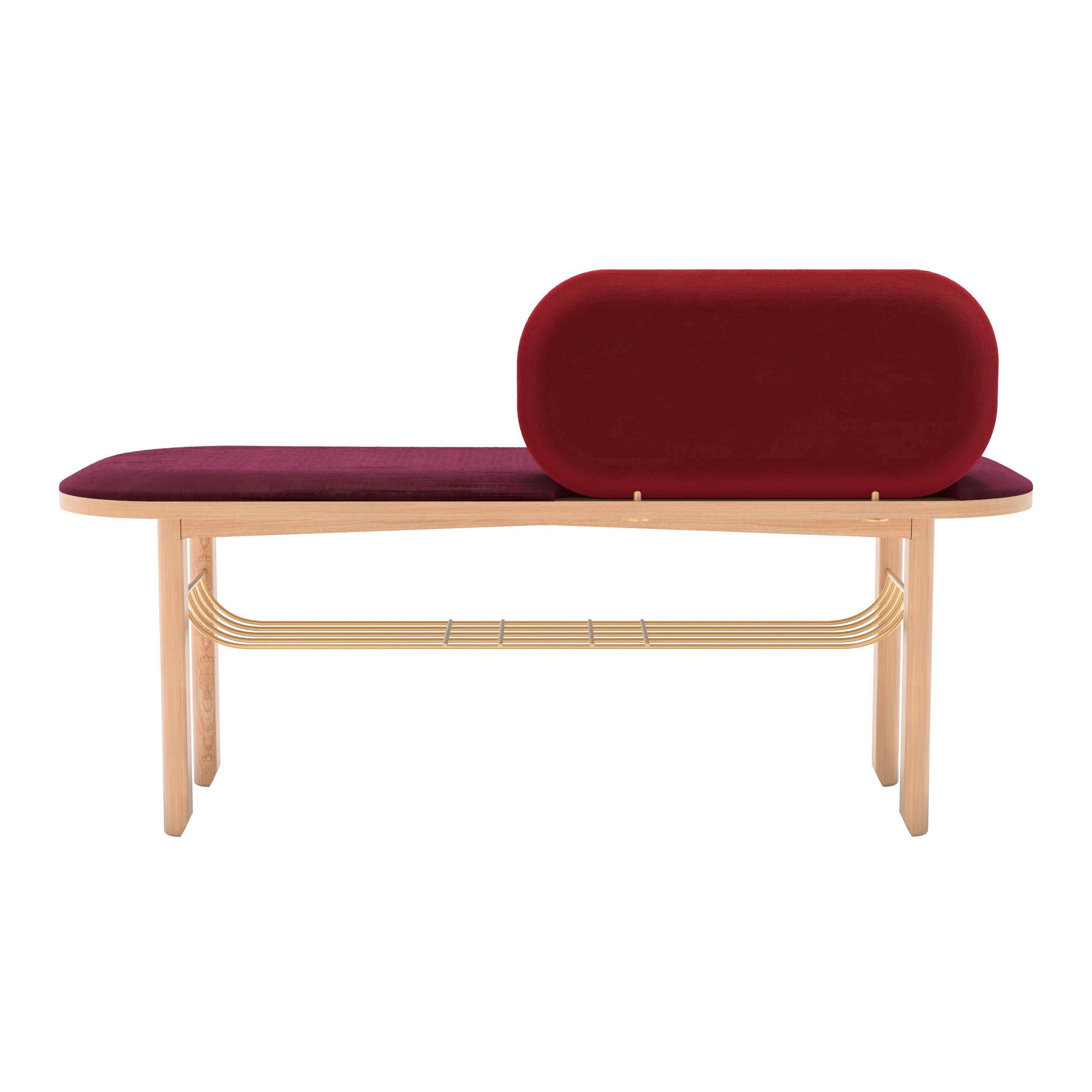 Banco Eustache Borgoña Roble Natural by HARTO en Nuevo estado para la venta en Geneve, CH