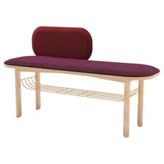 Panchina Eustache Borgogna di HARTO - Nature Oak