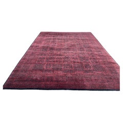 Tapis indien design bourgogne 