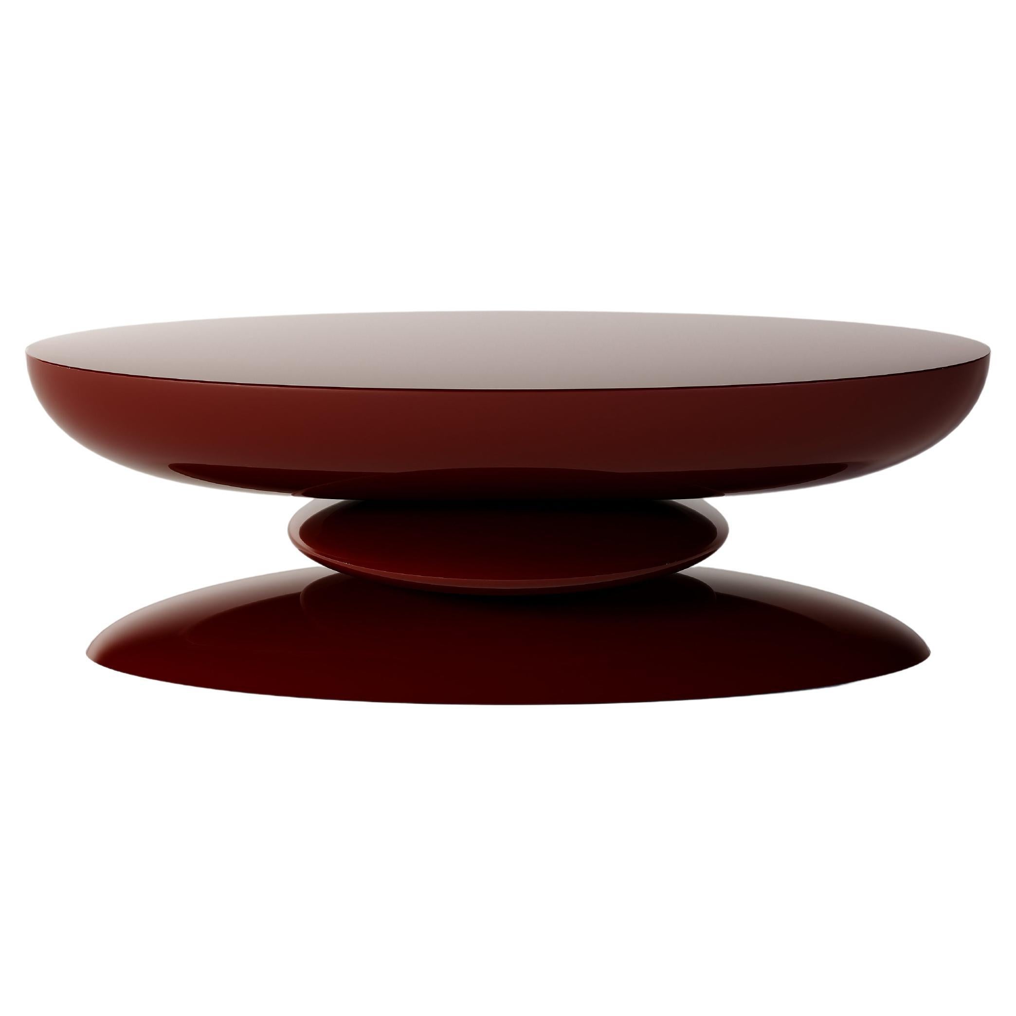 Table basse Rocky en laque bourguignonne Par OMER OZTURK en vente