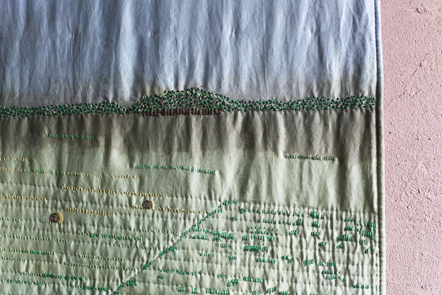 Modern Burgundy landscape by Blue Tip Atelier For Sale